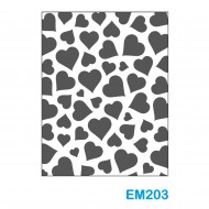 Cartella effetto rilievo 2D Forma Cuori - Wiler EM203