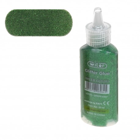 Colla Glitter Glue Verde da 20 ml  - Wiler GLG203