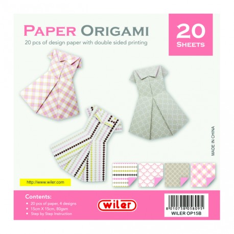 Carta per Origami 150X150mm 80 gsm Stampa su 1 Lati - Wiler OP15B